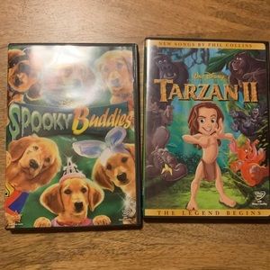 Disney DVDs Tarzan and spooky buddies